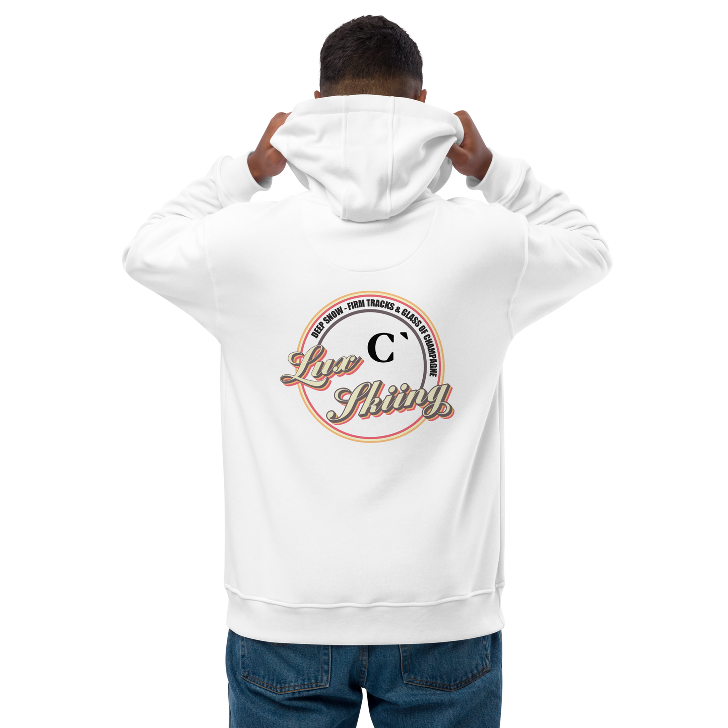 C’leb Lux Skiing Premium Eco Hoodie – Sustainable Style, Elevated