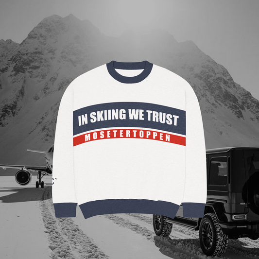 Relaxed fit knitted crew neck sweater