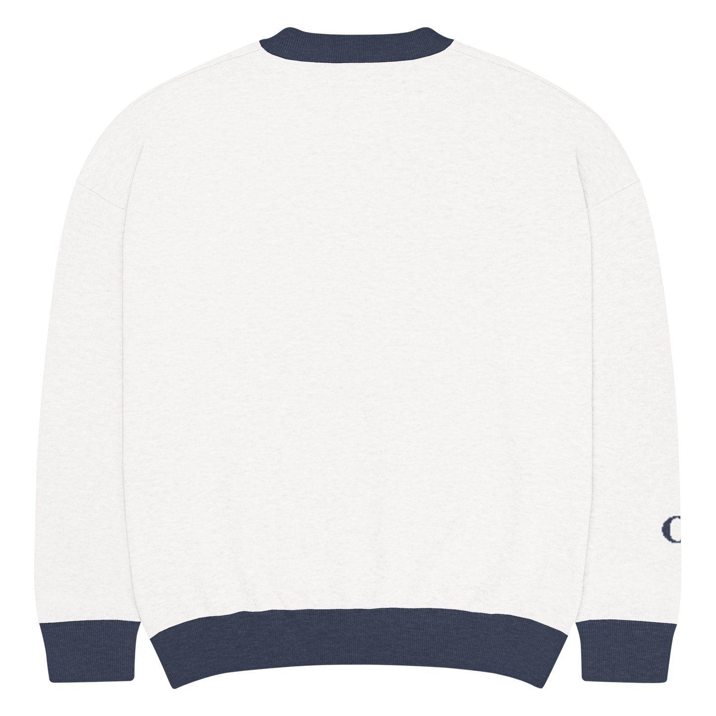 Relaxed fit knitted crew neck sweater