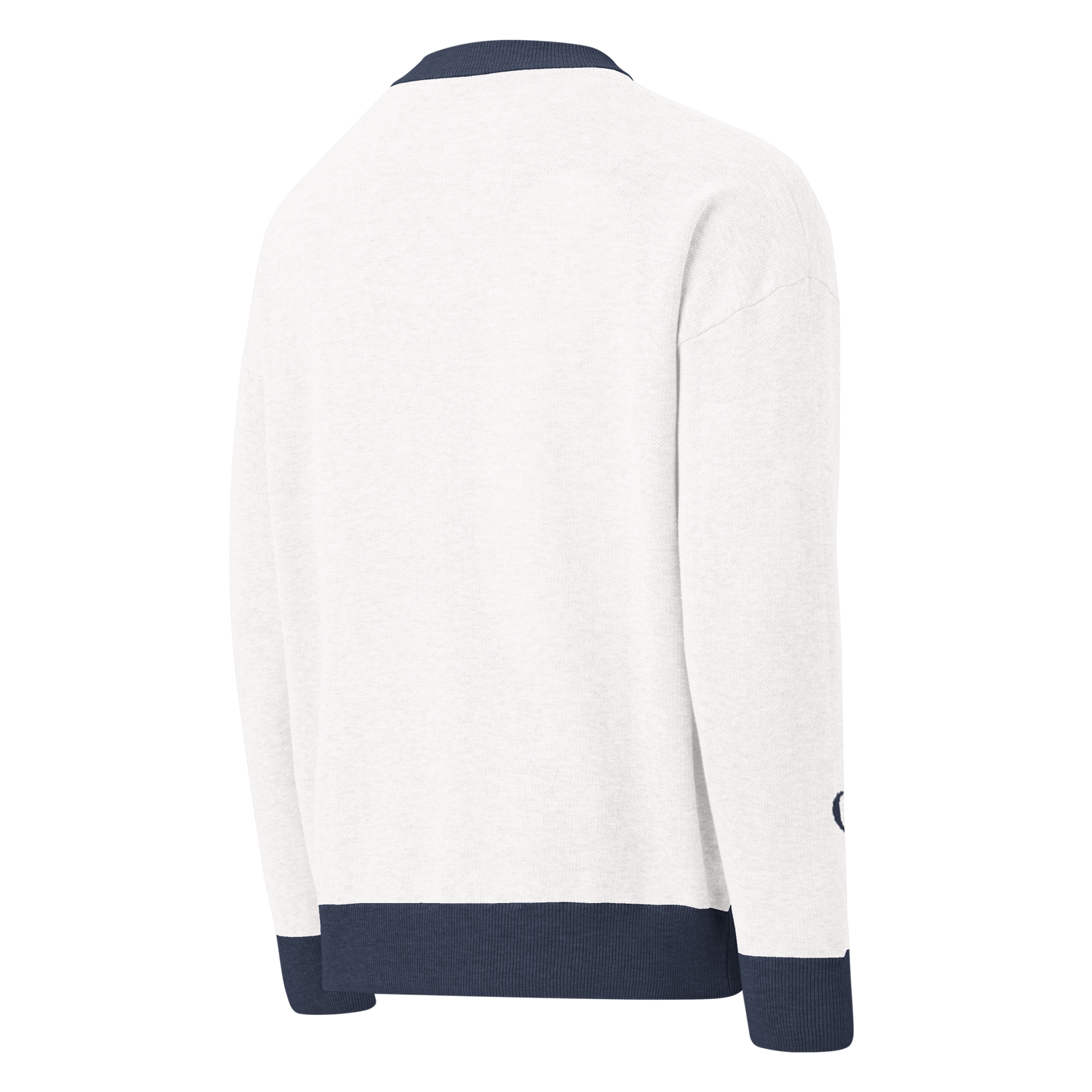 Relaxed fit knitted crew neck sweater