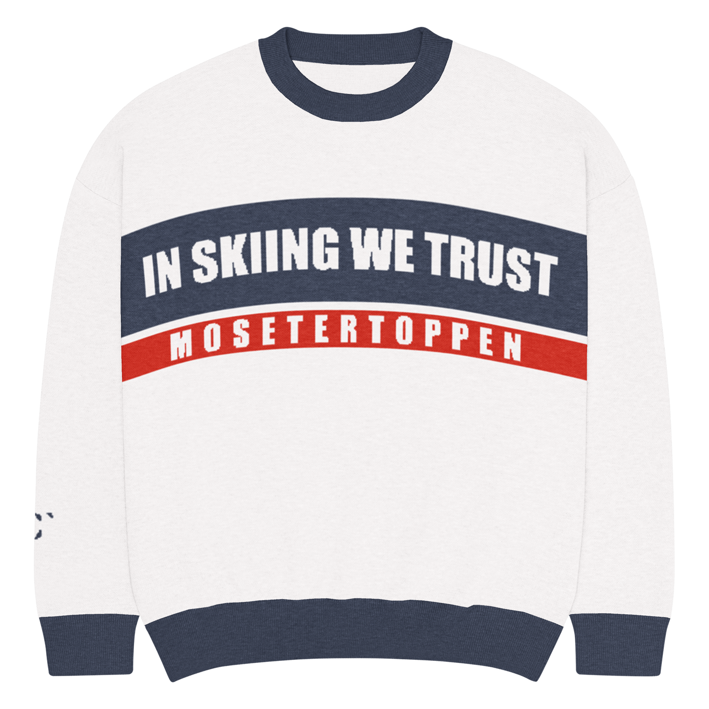 Relaxed fit knitted crew neck sweater