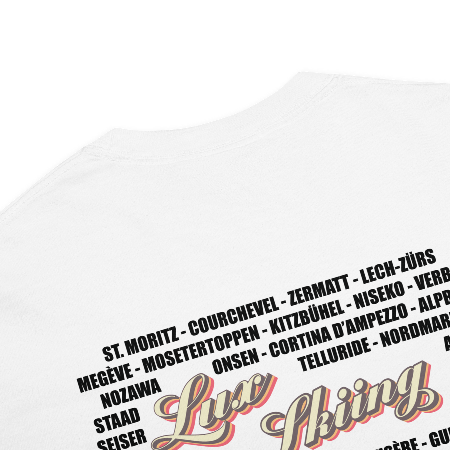 C’leb Lux Skiing Signature Destinations Tee