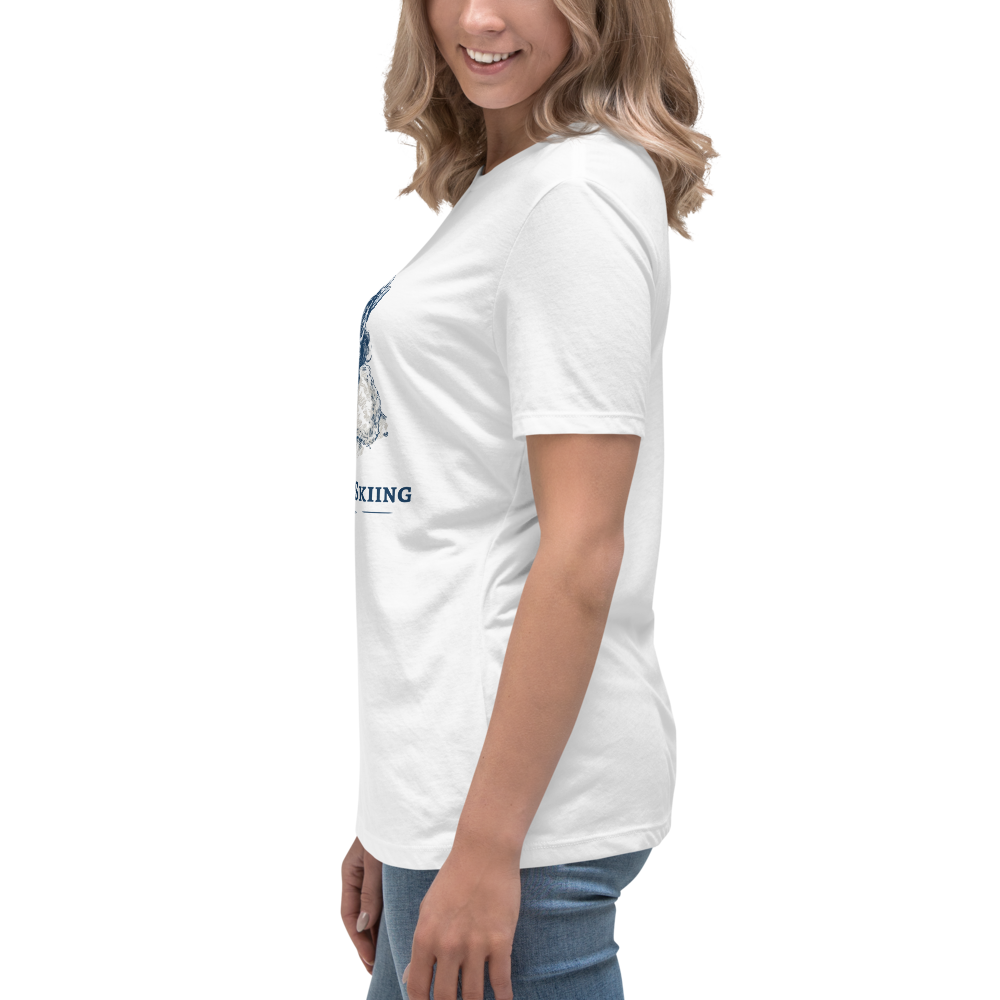 C’leb Champagne Skiing Women's Relaxed T-Shirt